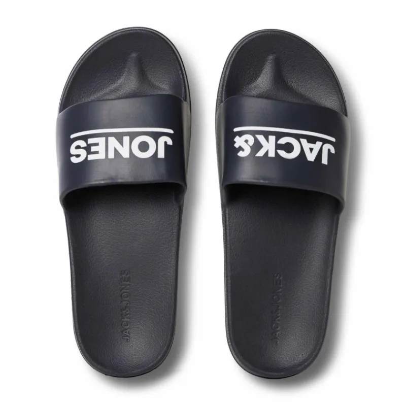 Outlet Claquette/mules uni avec logo Homme Homme Tongs, Mules, Sandales