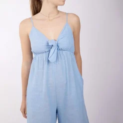 Sale Combipantalon stellia bleu ciel avec noeud Femme Femme Combinaison