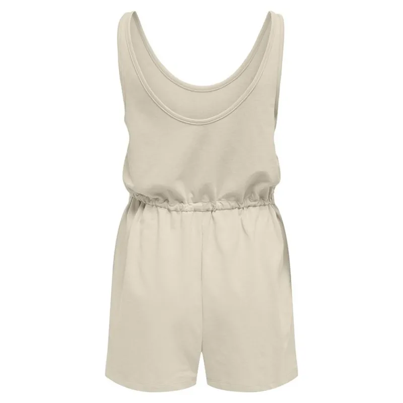 Hot Combishort sans manches avec perles uni Femme Femme Combinaison