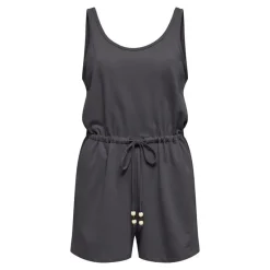 Clearance Combishort sans manches avec perles uni Femme Femme Combinaison