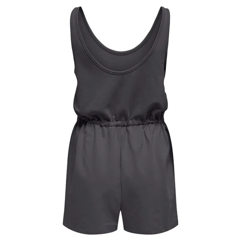 Clearance Combishort sans manches avec perles uni Femme Femme Combinaison