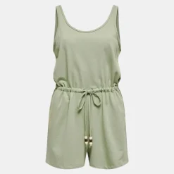 Combishort sans manches avec perles uni Femme Femme Combinaison