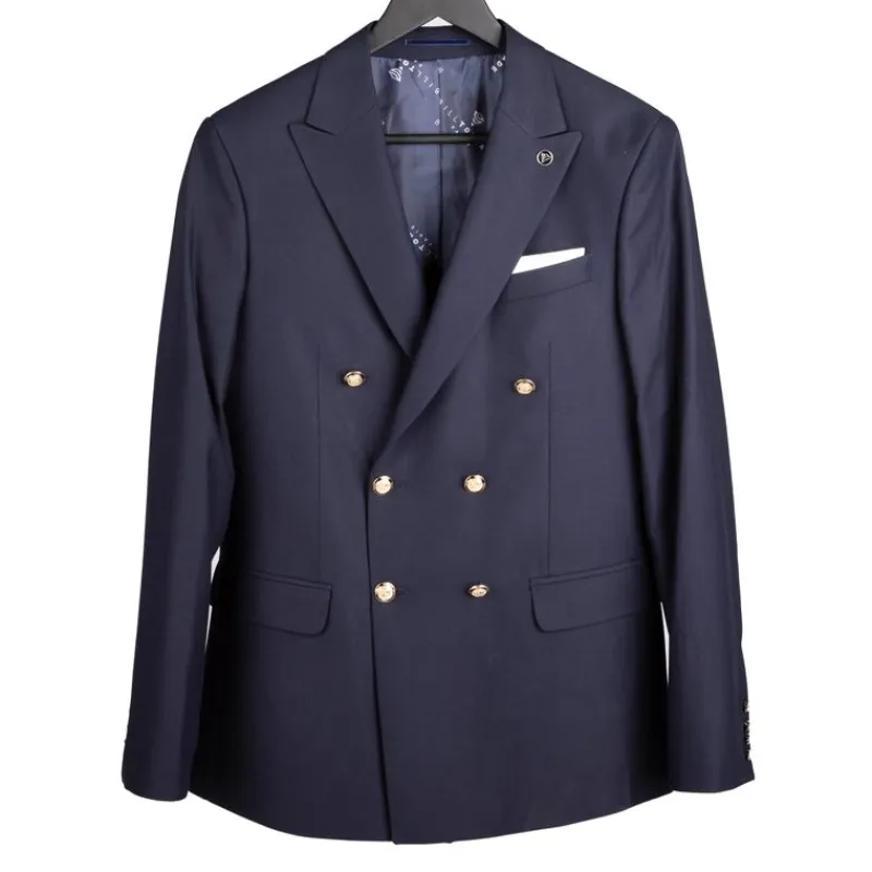 Sale Costume 2pcs blt026 navy Homme Homme Veste, Doudoune, Manteau|Pantalon