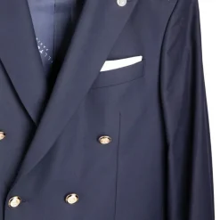 Sale Costume 2pcs blt026 navy Homme Homme Veste, Doudoune, Manteau|Pantalon