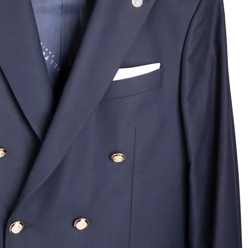 Sale Costume 2pcs blt026 navy Homme Homme Veste, Doudoune, Manteau|Pantalon