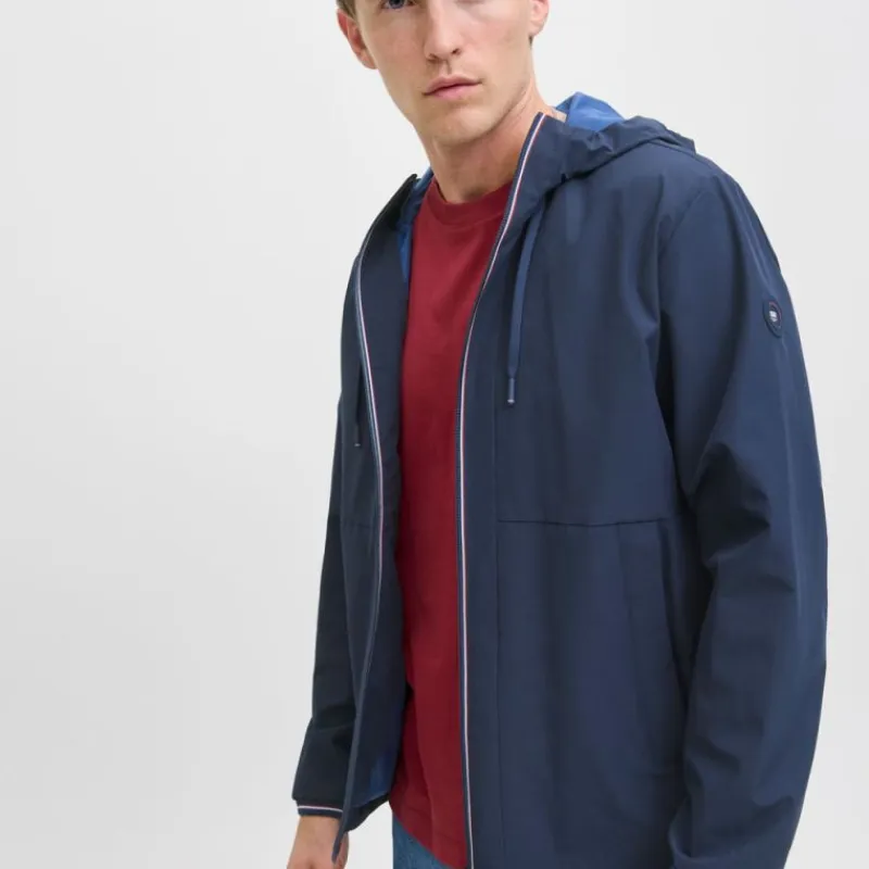 Discount Coupe-vent Brook avec zip à capuche Homme Homme Veste, Doudoune, Manteau