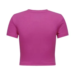 Outlet Crop top manches courtes uni Femme Femme Haut, Chemise