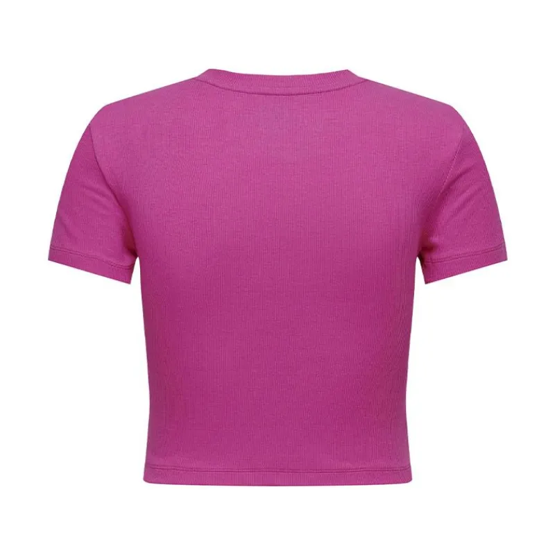 Outlet Crop top manches courtes uni Femme Femme Haut, Chemise