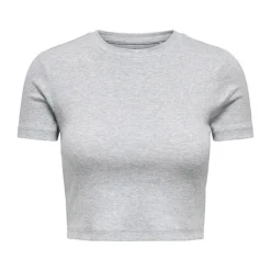 New Crop top manches courtes uni Femme Femme Haut, Chemise