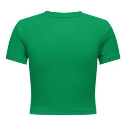 New Crop top manches courtes uni Femme Femme Haut, Chemise