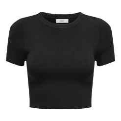 Crop top moulant manches courtes Femme Femme Haut, Chemise|Tee Shirt