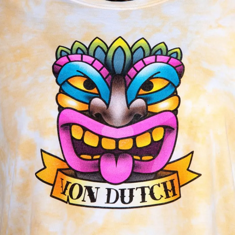 New Crop top tie&dye imprimé Femme Femme Haut, Chemise