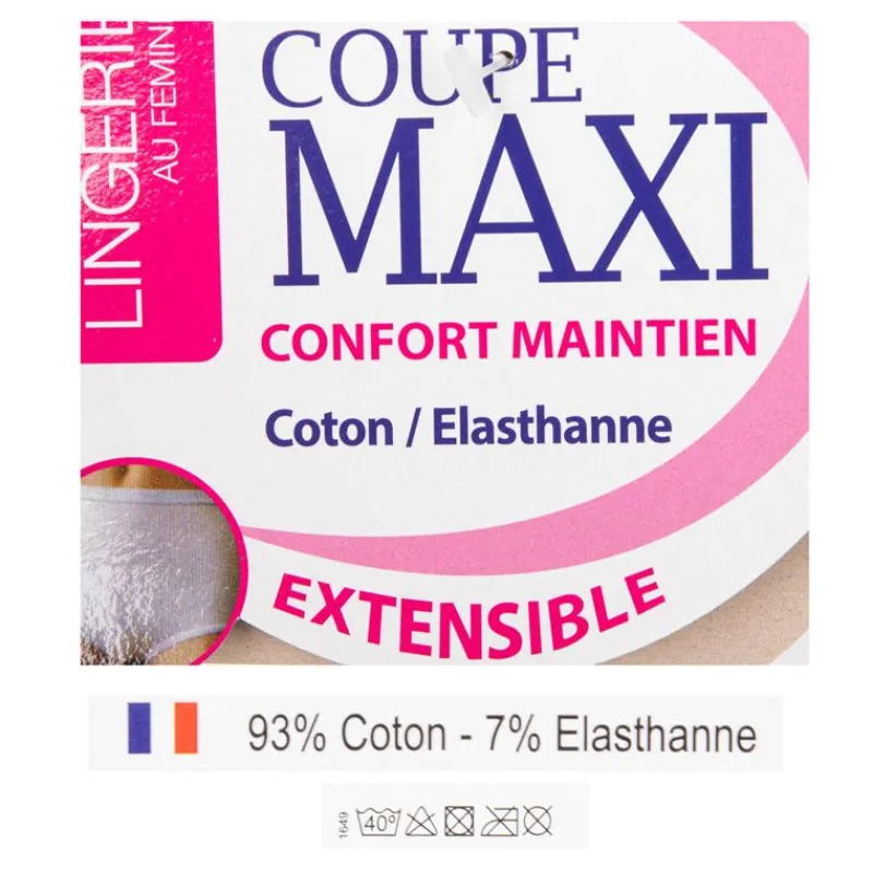 Culotte coupe maxi taille haute Femme Femme Lingerie