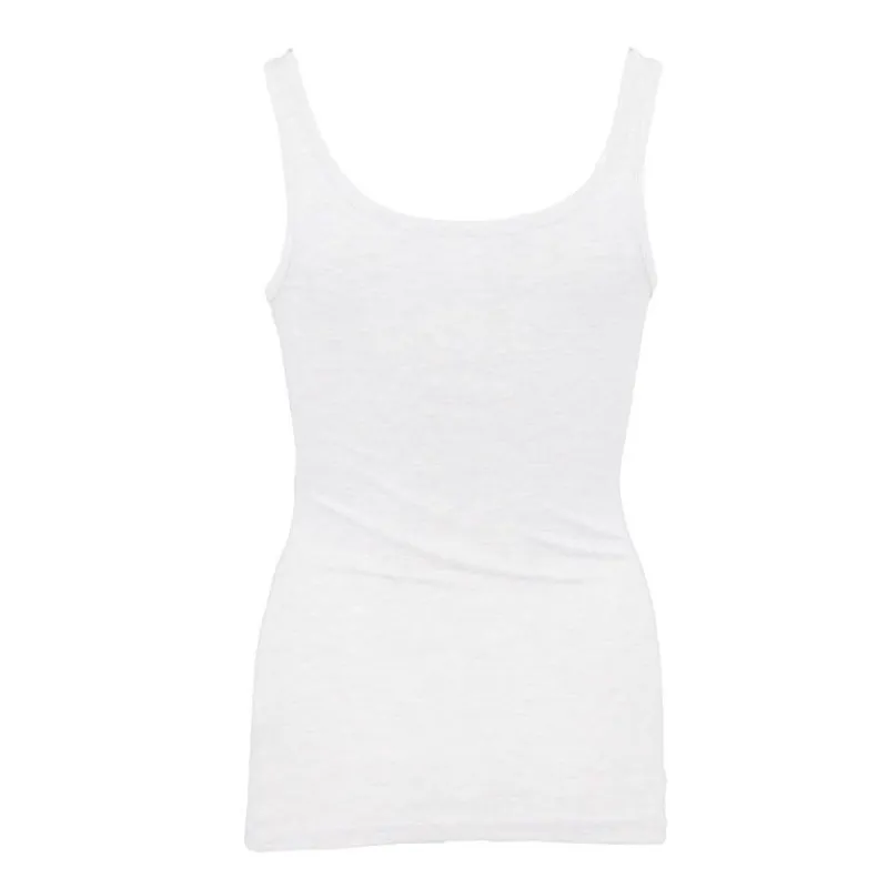 Discount Débardeur ajusté en coton col rond Femme Femme Tee Shirt|Haut, Chemise