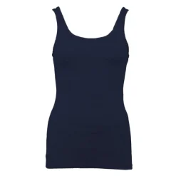 Outlet Débardeur ajusté en coton col rond Femme Femme Tee Shirt|Haut, Chemise