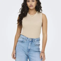 Hot Débardeur bodilla maille fine pailleté Femme Femme Haut, Chemise