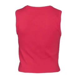 Clearance Débardeur cotelé juicy pink logo brodé Enfant Enfant Tee Shirt