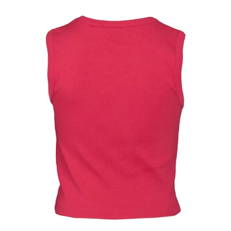 Clearance Débardeur cotelé juicy pink logo brodé Enfant Enfant Tee Shirt