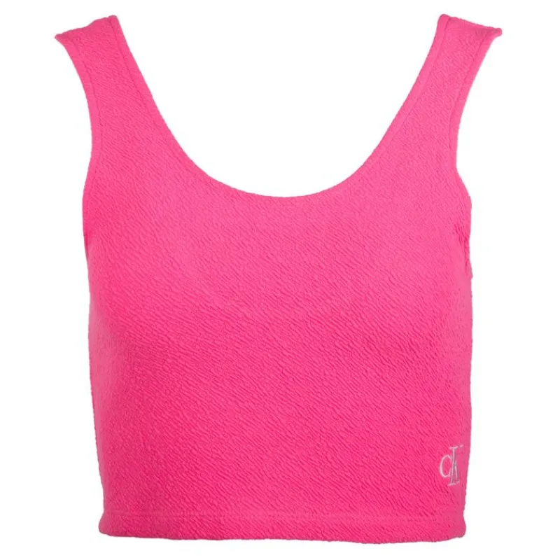 Débardeur crop top fushia Femme Femme Haut, Chemise|Tee Shirt