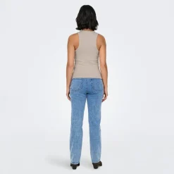 Outlet Débardeur côtelé Idole basique Femme Femme Haut, Chemise|Tee Shirt