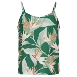 Sale Débardeur sans manche motif fleurs tropicales Femme Femme Haut, Chemise|Tee Shirt