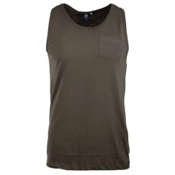 New Debardeur slub uni avec poche malabar Homme Homme Tee Shirt