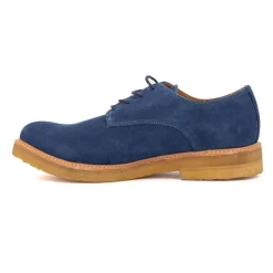 New Derbies bleu cobalt en daim Homme Homme Chaussures De Ville