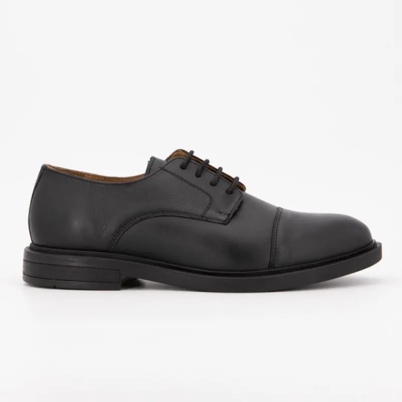 Outlet Derbies cuir à lacets avec surpiqures Homme Homme Chaussures De Ville