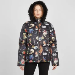 Online Doudoune à capuche avec fourrure Femme Femme Veste, Doudoune, Manteau