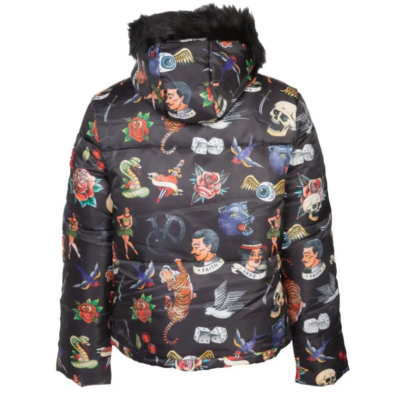 Online Doudoune à capuche avec fourrure Femme Femme Veste, Doudoune, Manteau