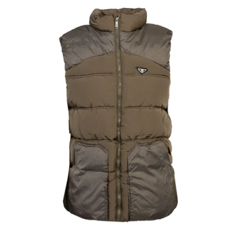 New Doudoune bi matière sans manches Hugo col cheminée Homme Homme Veste, Doudoune, Manteau