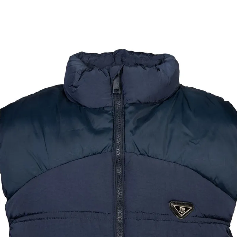 Hot Doudoune bi matière sans manches Hugo col cheminée Homme Homme Veste, Doudoune, Manteau