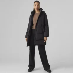 Clearance Doudoune col cheminé mi longue Halsey avec capuche Femme Femme Veste, Doudoune, Manteau