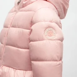 Online Doudoune courte à volants avec capuche Enfant, Bébé Enfant Doudoune, Coupe-Vent