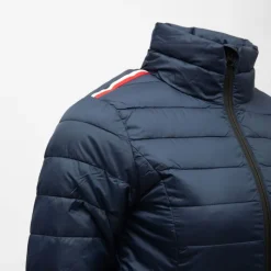 Best Doudoune fine ajustée matelassée poches zippées col cheminée Femme Femme Veste, Doudoune, Manteau