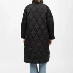 Best Doudoune matelassée à boutons mi longue nora col montant Femme Femme Veste, Doudoune, Manteau