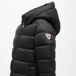 Sale Doudoune matelassée col montant avec capuche couleur unie Enfant, Bébé Enfant Doudoune, Coupe-Vent