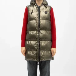 Online Doudoune mi longue liliana khaki brillante Femme Femme Veste, Doudoune, Manteau