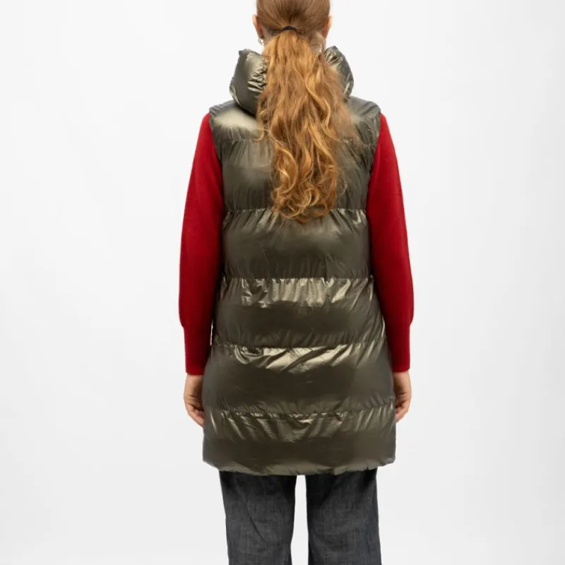 Online Doudoune mi longue liliana khaki brillante Femme Femme Veste, Doudoune, Manteau