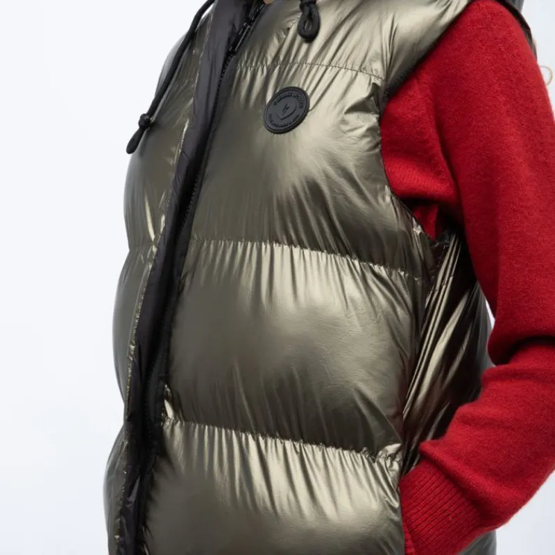 Online Doudoune mi longue liliana khaki brillante Femme Femme Veste, Doudoune, Manteau