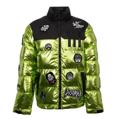 Doudoune patches métallisés Homme Homme Veste, Doudoune, Manteau