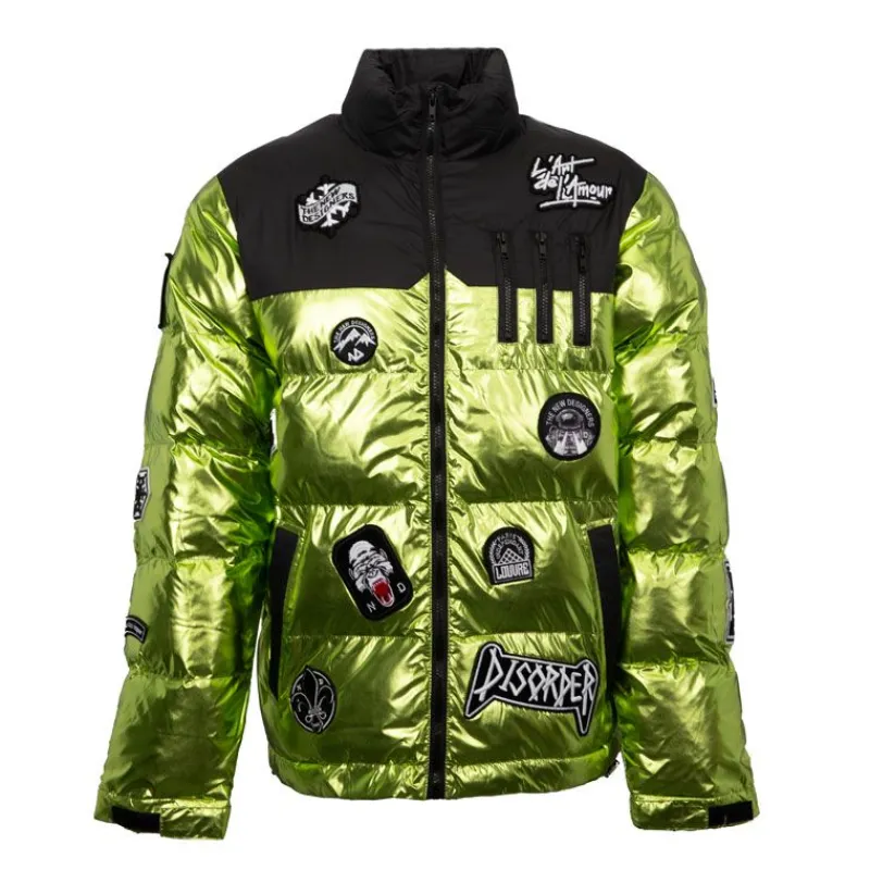 Doudoune patches métallisés Homme Homme Veste, Doudoune, Manteau
