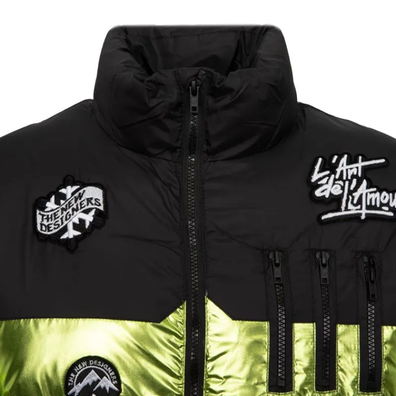 Doudoune patches métallisés Homme Homme Veste, Doudoune, Manteau