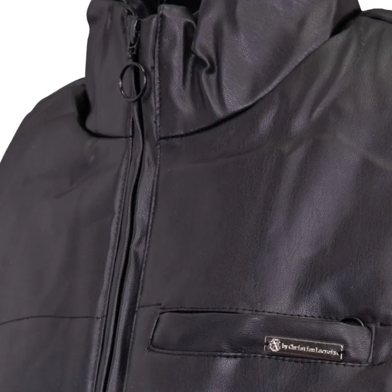 Outlet Doudoune sans manche similicuir zippée col montant Fille Enfant Doudoune, Coupe-Vent