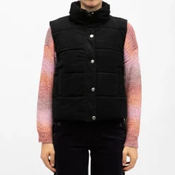 Clearance Doudoune sans manches rayia black col montant Femme Femme Veste, Doudoune, Manteau