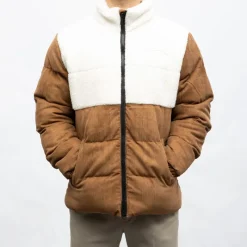 Hot Doudoune velours sherpa cambridge zippée Homme Homme Veste, Doudoune, Manteau