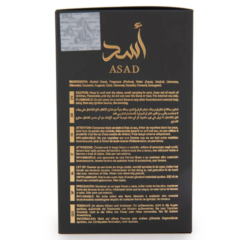 Outlet Eau de parfum asad 100ml Homme Homme Parfum