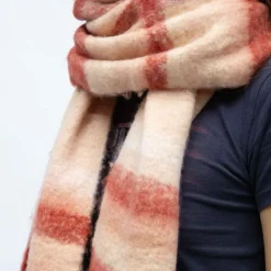 Hot Echarpe à franges douce à carreaux assorti laine 40x210 cm Femme Femme Écharpe, Foulard