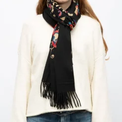 Outlet Echarpe brodée avec motif cachemire 70x185cm Femme Femme Écharpe, Foulard