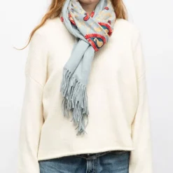 Hot Echarpe brodée avec motif cachemire 70x185cm Femme Femme Écharpe, Foulard